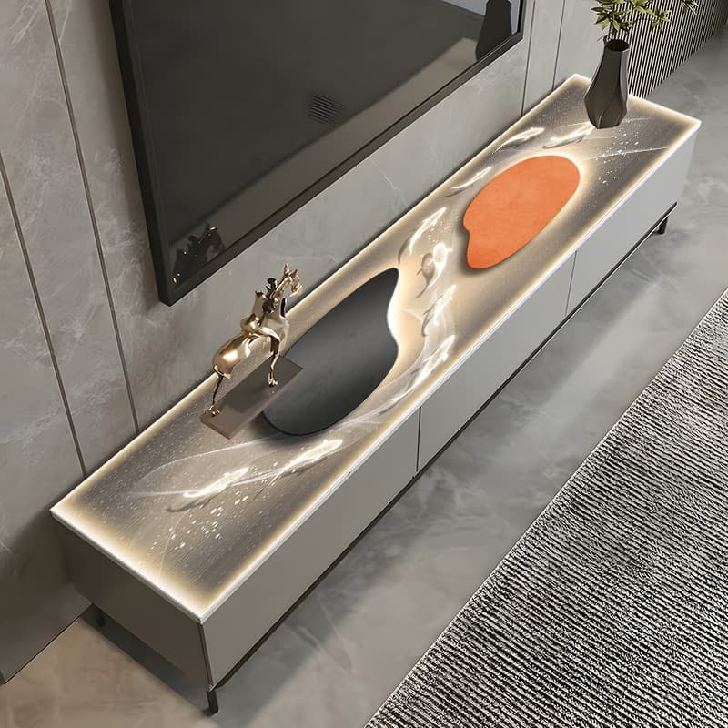 French Vintage Living Room TV Cabinet Table Mat High-End Long Sideboard Table Mat Living Room Cabinet Shoe Cabinet Protection Pad