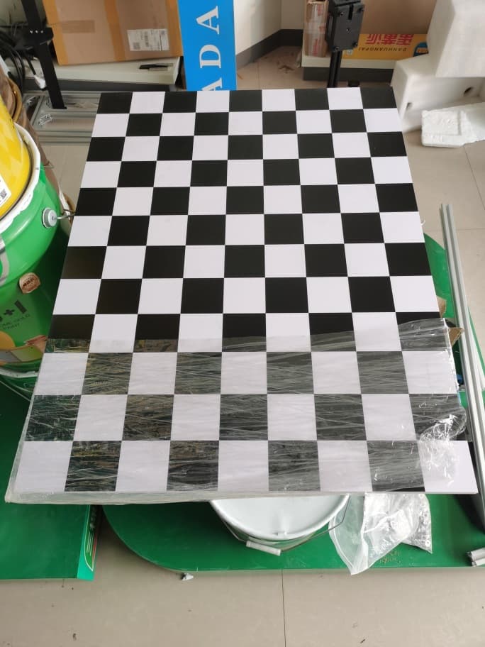 Checkerboard camera calibration board, optical camera calibration board