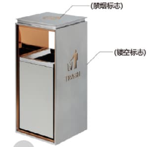 High-End Indoor Stainless Steel Garbage Bin Suitable for Malls, Hotels, and Supermarket Lobbies