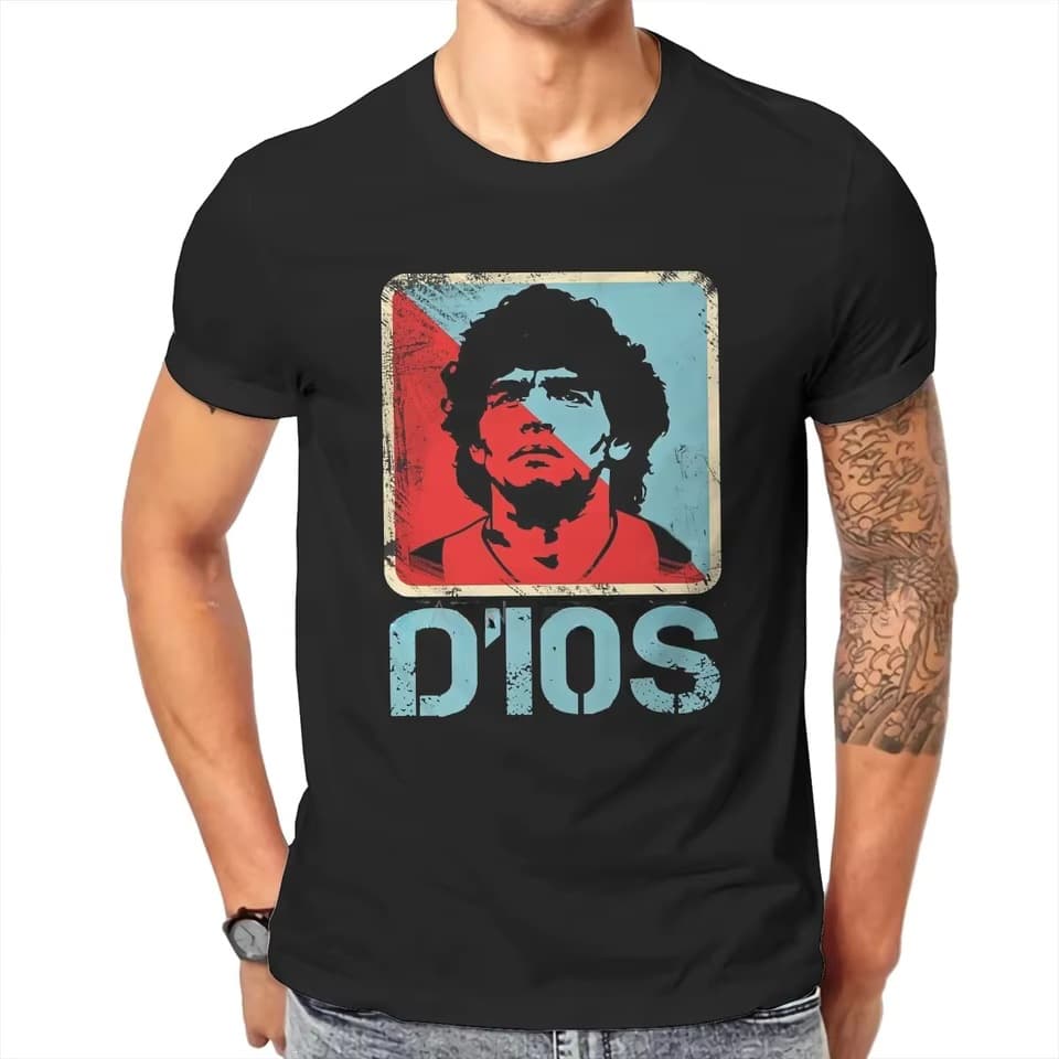 Argentina Diego Maradona Retro Street Fashion Soccer Jersey T-Shirt Men's and Women's Top