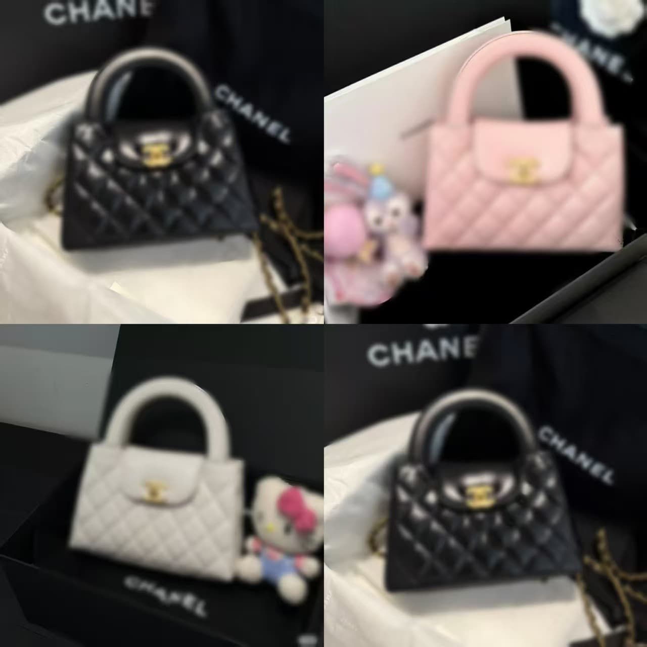 Chanel Classic Bag King Kelly Vintage Trendy + Modern Minimalist Design Waxed Leather with Gold Chain Small Chanel