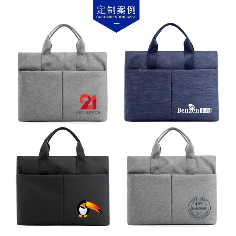 Factory wholesale business laptop bags, men's handbags, document bags, briefcases, stylish printed logo bags for business purposes.