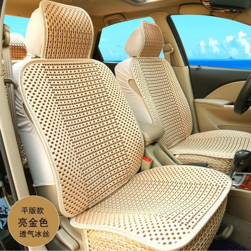 Summer Ice Silk Car Seat Covers, Four-Season Universal Seat Covers for Five-Seat Cars, Full-Wrap Seat Covers, Breathable Seat Covers