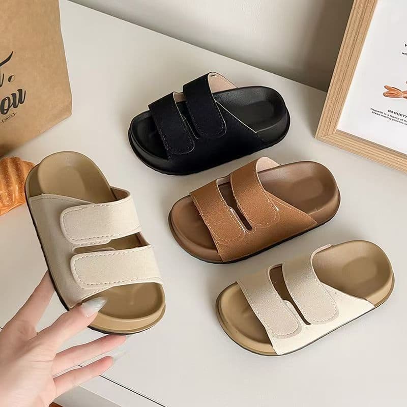 Korean Style Casual Children's Slippers Outdoor Thick Sole Big Kids Beach Shoes Girls Slide Sandals Summer Boys