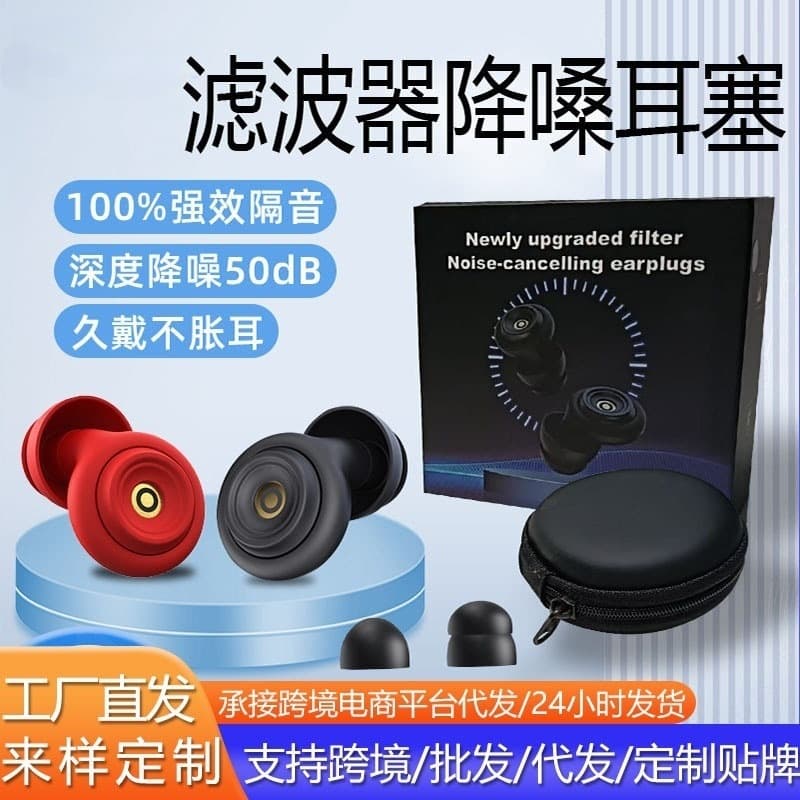 Cross-Border Filter Sound Insulation and Noise Reduction Silicone Earplugs for Adult Students Sleep Anti-Noise Mute Ultra-Quiet Artifact Private Model