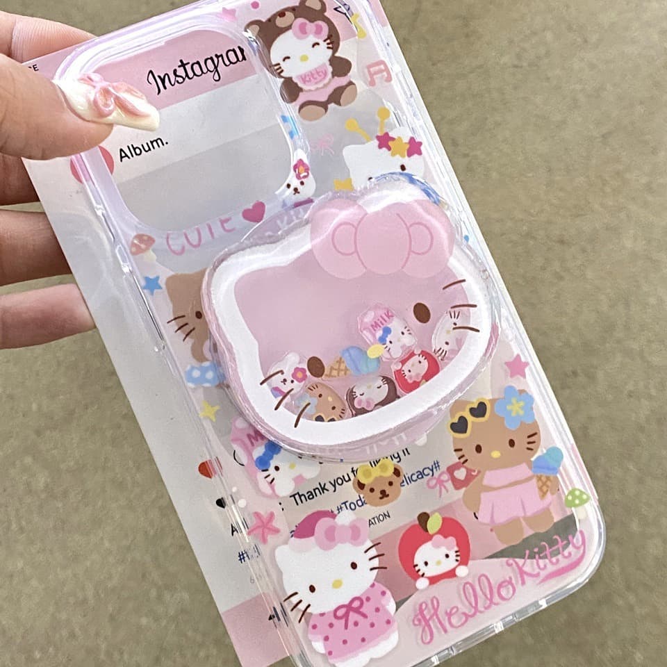 iPhone 17 Pro Cute Pink Cat Wobble Stand Phone Case Magnetic Compatible with Apple 16/15 Pro