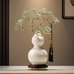 Minimalist Creative Green Crystal Gourd Fortune Decoration Living Room TV Cabinet Wine Cabinet Desktop Ornament Business Opening New Home Decoration