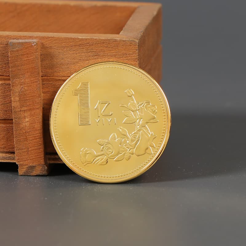 Cross-Border Hot Selling Toy Commemorative Coin One Hundred Million Goal Foreign Trade Wish Coin Cartoon Business Promotion Metal Coin