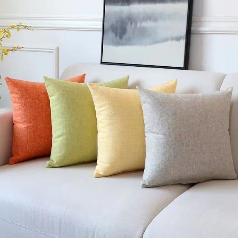 Colored linen sofa cushion cover, square living room pillow, large bed headboard cover (excluding core) supply chain.