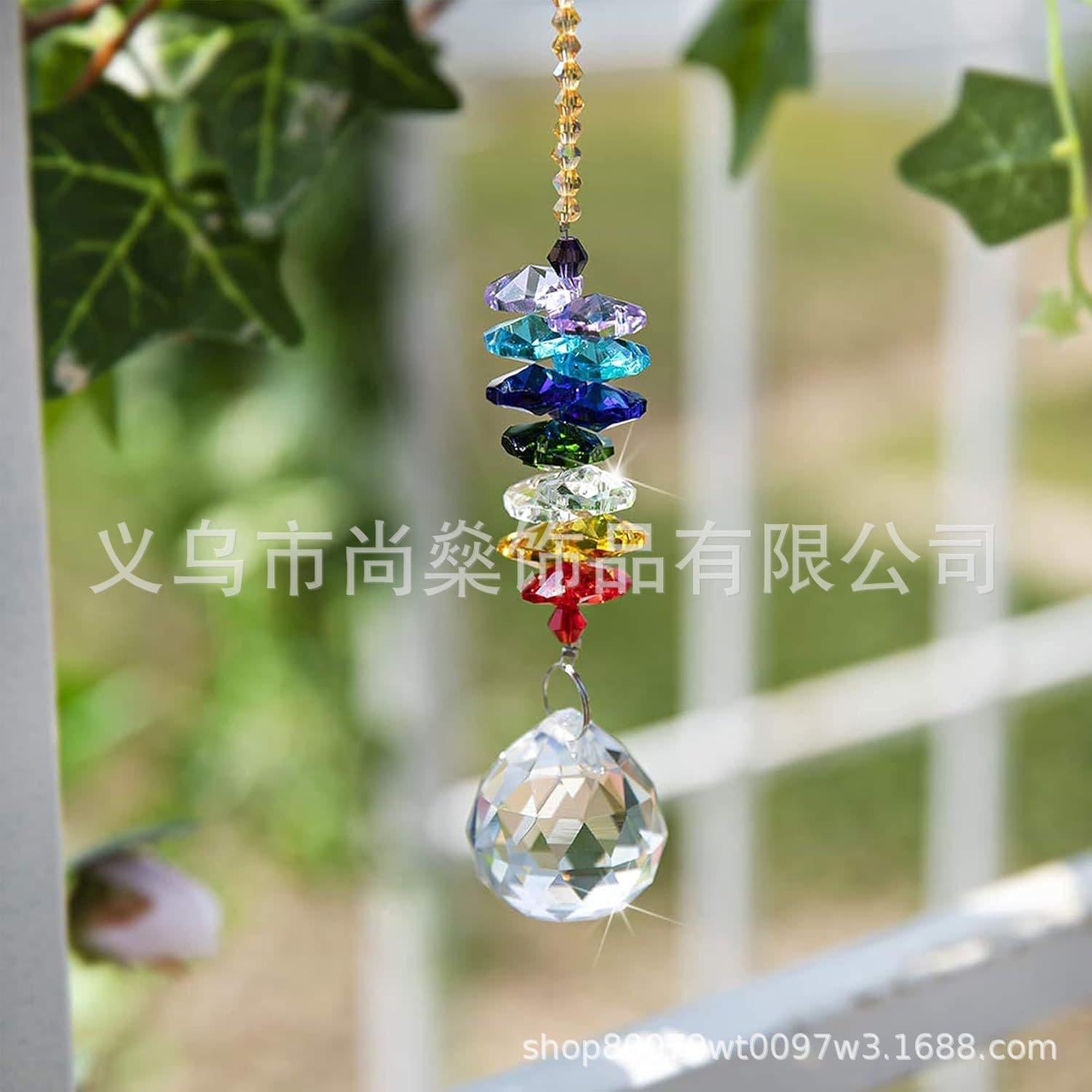 Cross-border Crystal suncatchers Rainbow Maker Crystal Lamp Ornament Ball Pendant Crystal Sun Catcher