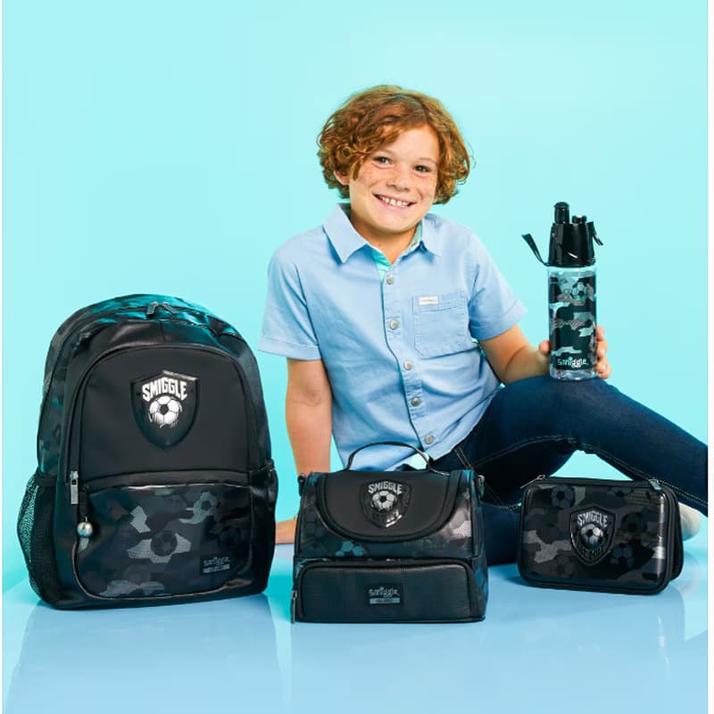 Australian Smiggle Football Schoolbag, Large Capacity Backpack for Primary School Students, Children's Backpack, Outdoor Leisure Large Bag
