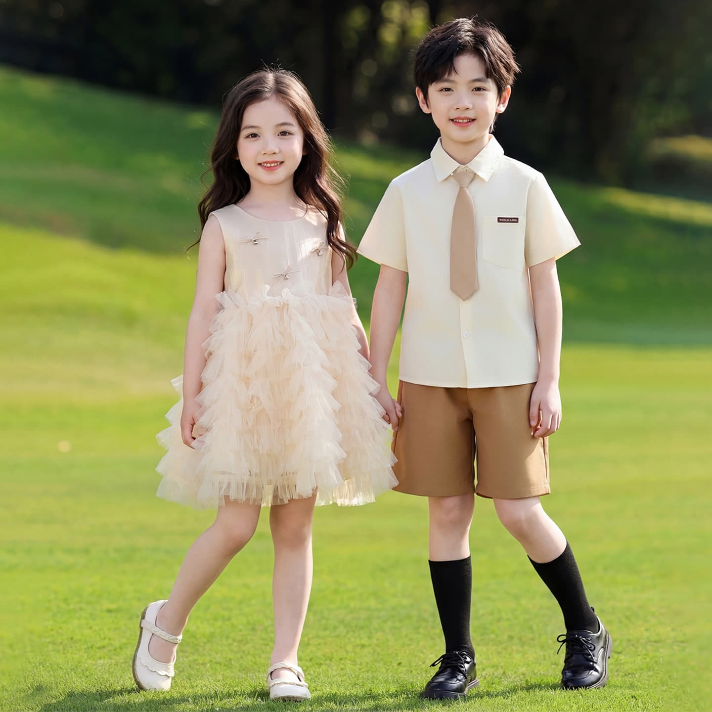 Children's Day Performance Costume Girls Tutu Dress Dance Costume Chorus Competition Kindergarten Graduation Class Uniform Performance Outfit