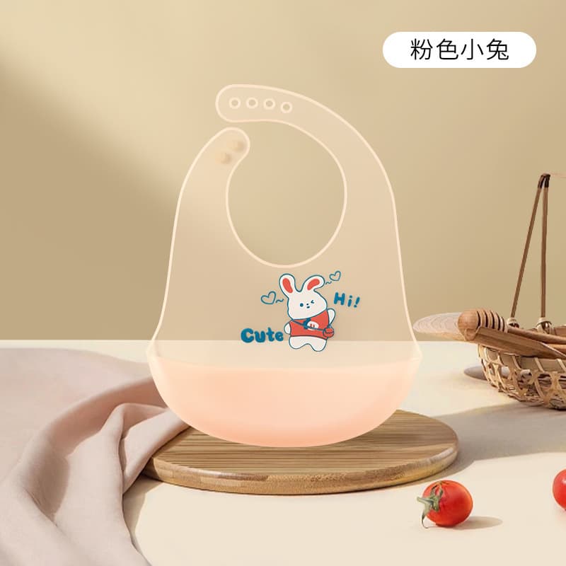 New Baby Silicone Bib Summer Infant Feeding Bib Drool Bib Children Lightweight Waterproof Bib