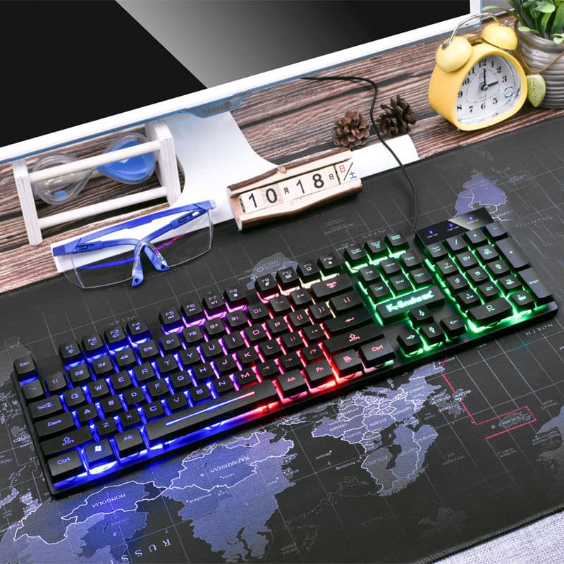 Viper K4 Wired Keyboard USB Gaming Mechanical Feel Backlit for Laptop PC Chicken Eating Game Wholesale