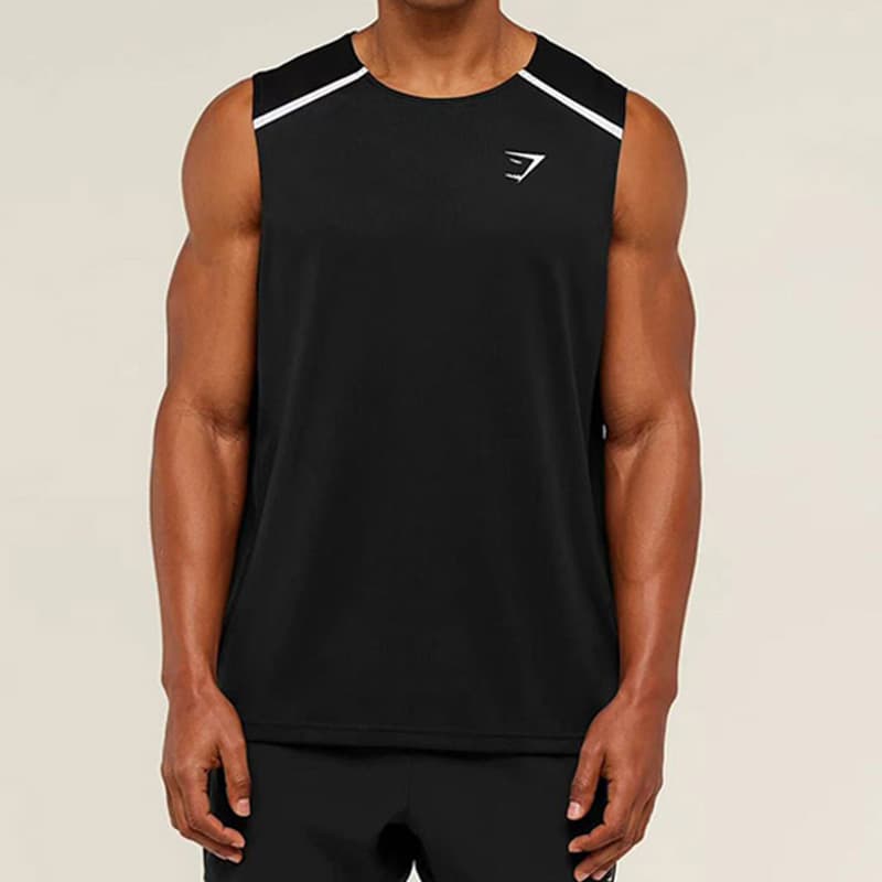 GYMSHARK American Muscle Workout Tank Top Men Women Training Quick-Dry Sleeveless Mesh T-Shirt Summer Breathable