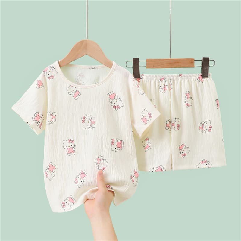 Girls Summer Pajamas Air Conditioning Wear Cloud Cotton Big Girl 2025 New Wearable Outdoors Family Matching Loungewear