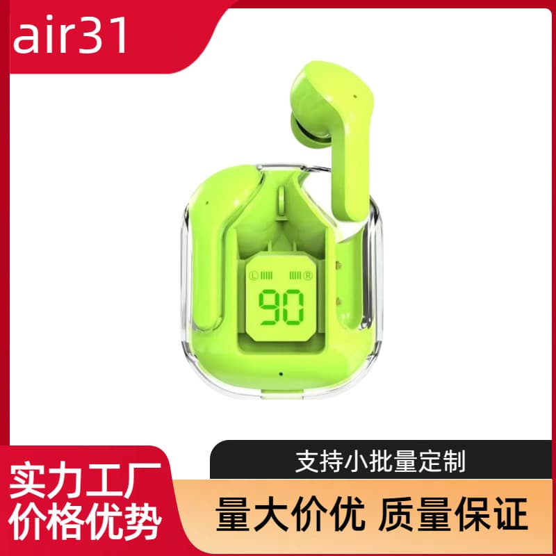 Cross-border Air31 Wireless Transparent Gen 1 Bluetooth Earbuds Transparent Gen 2 Earbuds Hk3 Bluetooth Earbuds Air39