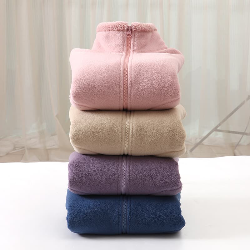 Kids' Fleece-Lined Thick Coat Parent-Child Matching Style for Older Children Warm Windproof Stand Collar Padded Jacket
