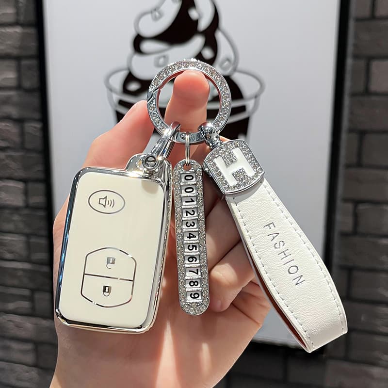 For Toyota Old Prado Key Case 2010 Prado Key Cover High-End Keychain Prado