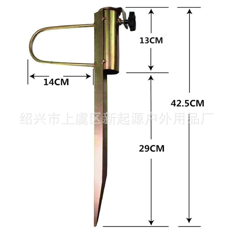Manufacturer Supply Ground Insert Base Outdoor Sun Shade Umbrella Beach Umbrella Ground Insert Large Peg Beach Grass Base