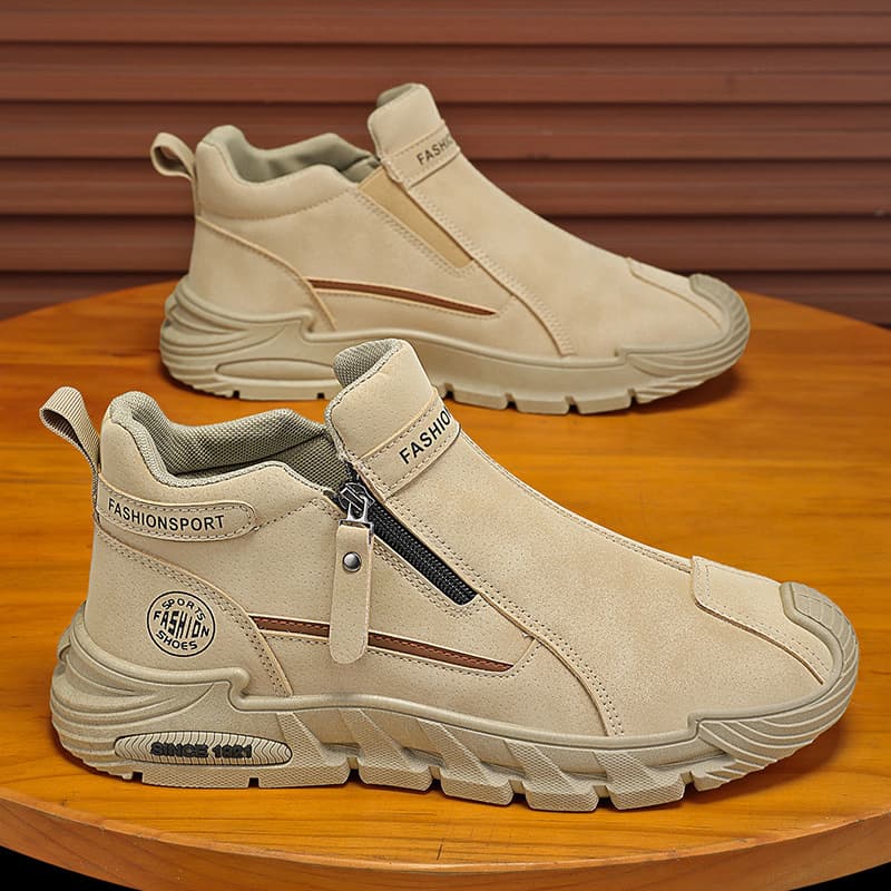 Men's Shoes Spring/Autumn Safety Shoes Men's Casual Sports Anti-Slip Wear-Resistant High-Top Work Boots Ankle Boots Casual Martin Boots