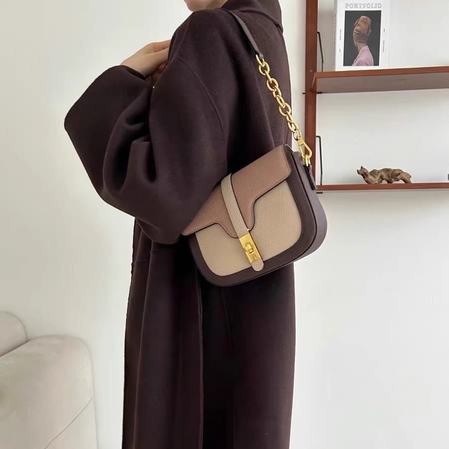 Niche Design Vintage Saddle Bag Casual Premium Underarm Bag 2025 New Top Layer Cowhide Shoulder Crossbody Bag
