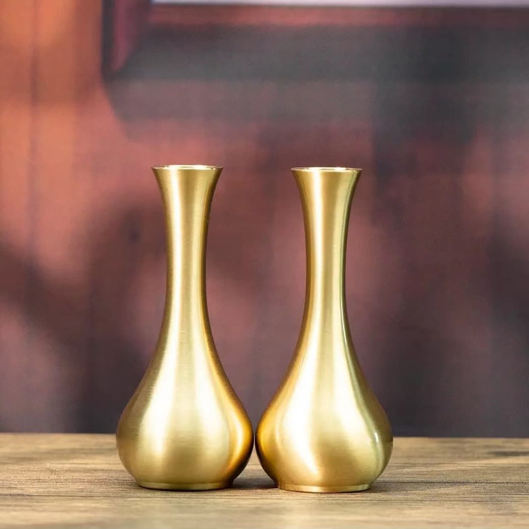 Brass small vase tabletop brass ornaments decorative antique flower utensils metal living room flower arrangement creative furnishings