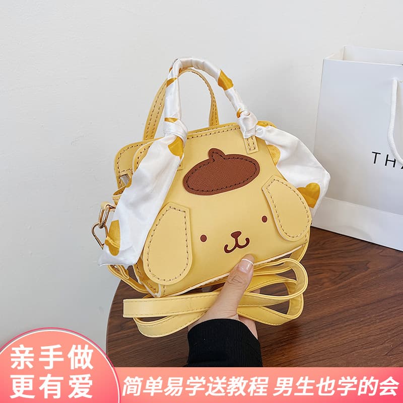 TikTok Trending DIY Leather Handbag Craft Kit Genuine Leather Shoulder Crossbody Bag Self-Made Sewing Set for Women