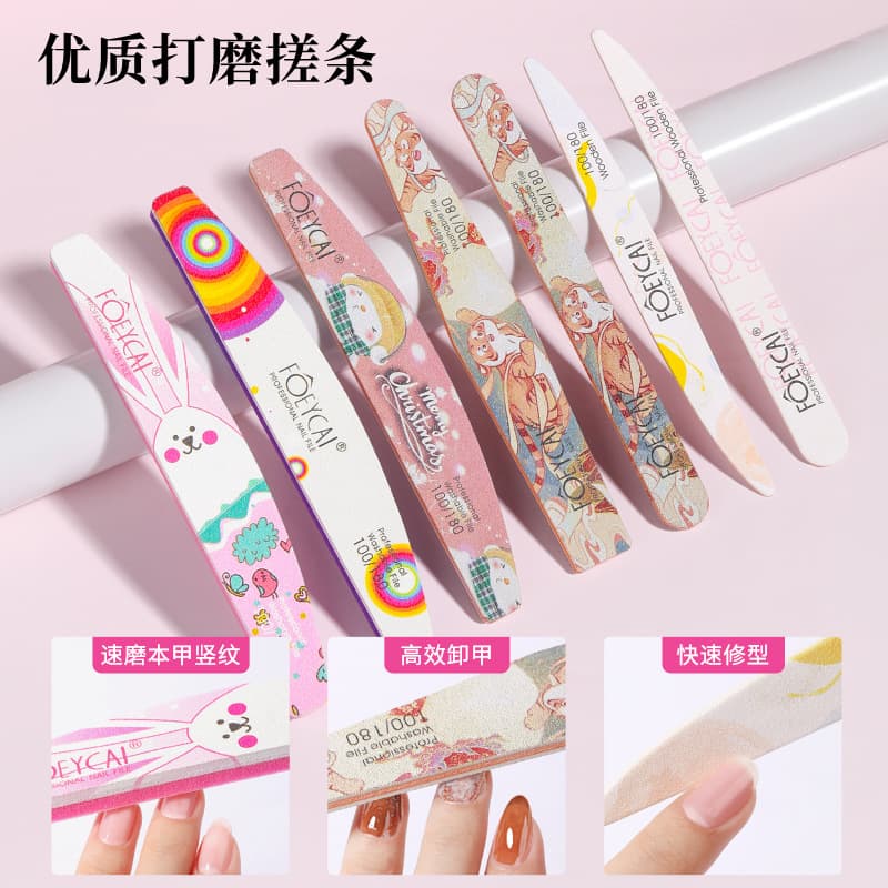 High-Quality Nail File Set: Half-Moon Shape for Shaping, Buffing, and Polishing Nails