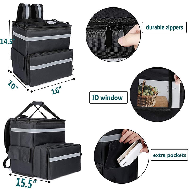 Large Capacity Delivery Bag Thickened Insulated Portable Lunch Box Cross-Border Double-Shoulder Meal Delivery Bag Ice Bucket