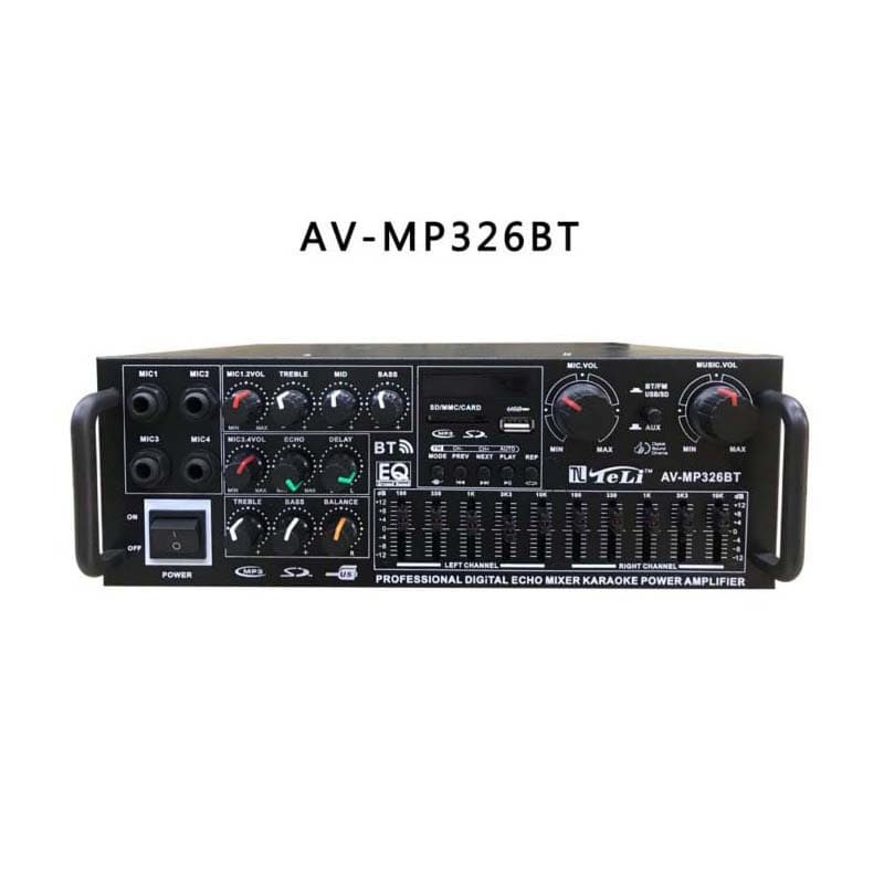 Cross-border Special Supply AV-MP326BT Bluetooth Player USB Player with Display Remote Equalizer Professional Amplifier