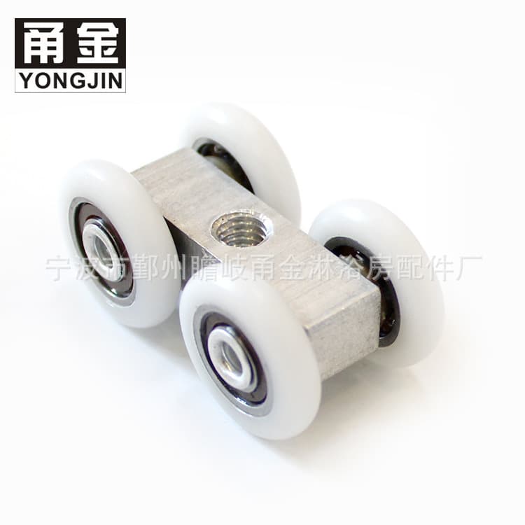 Factory stock D13 aluminum alloy four-wheel pulley, hanging wheel, curtain track pulley, car wash curtain, shower room pulley