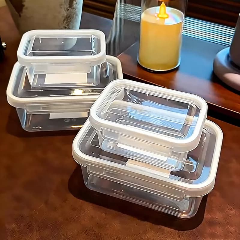 Portable Food-Grade Fresh-Keeping Box for Refrigerator, Fruit and Vegetable Storage Container, Large Capacity Freezer-Safe Sealed Moisture-Proof Organizer Box