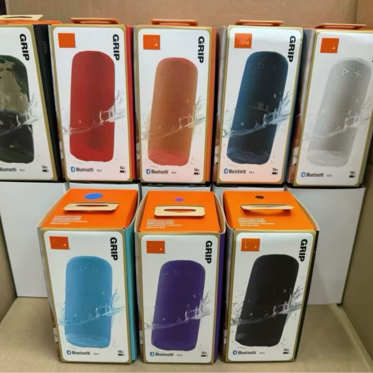 Cross-border Hot Seller GRIP Bluetooth Speaker Neon Can Portable Outdoor Colorful Light Effect Speaker Home Desktop Bass