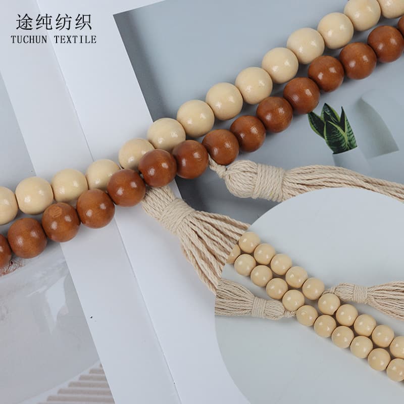 New in stock Bohemian curtain tiebacks, wooden bead curtain tie ropes, home decor curtain accessories