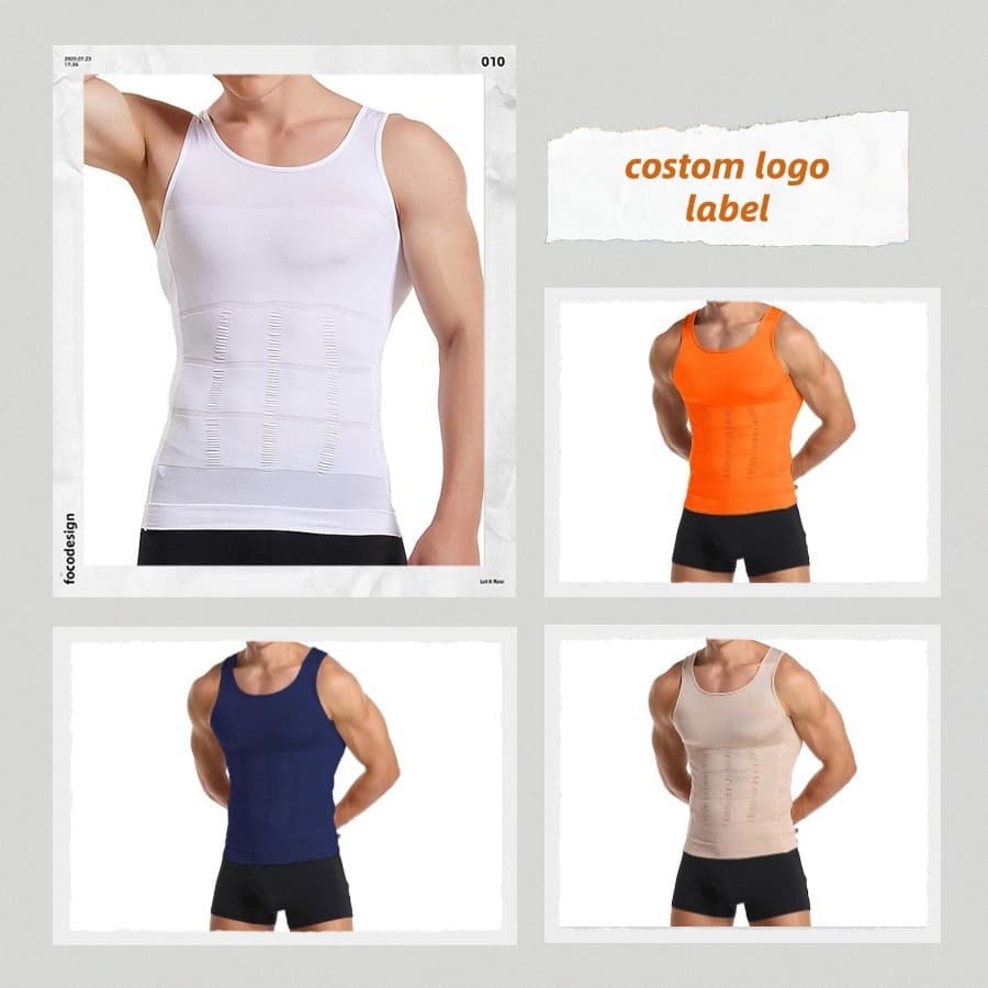 European and American Best-Selling Men's Shapewear PRO Tummy Control Chest Compression Vest Men's Shapewear Outdoor Sports Vest