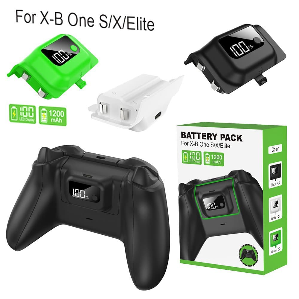 X-Box One S/X/Elite/Series X/S Wireless Controller Universal Digital Display Battery Pack 1200mAh