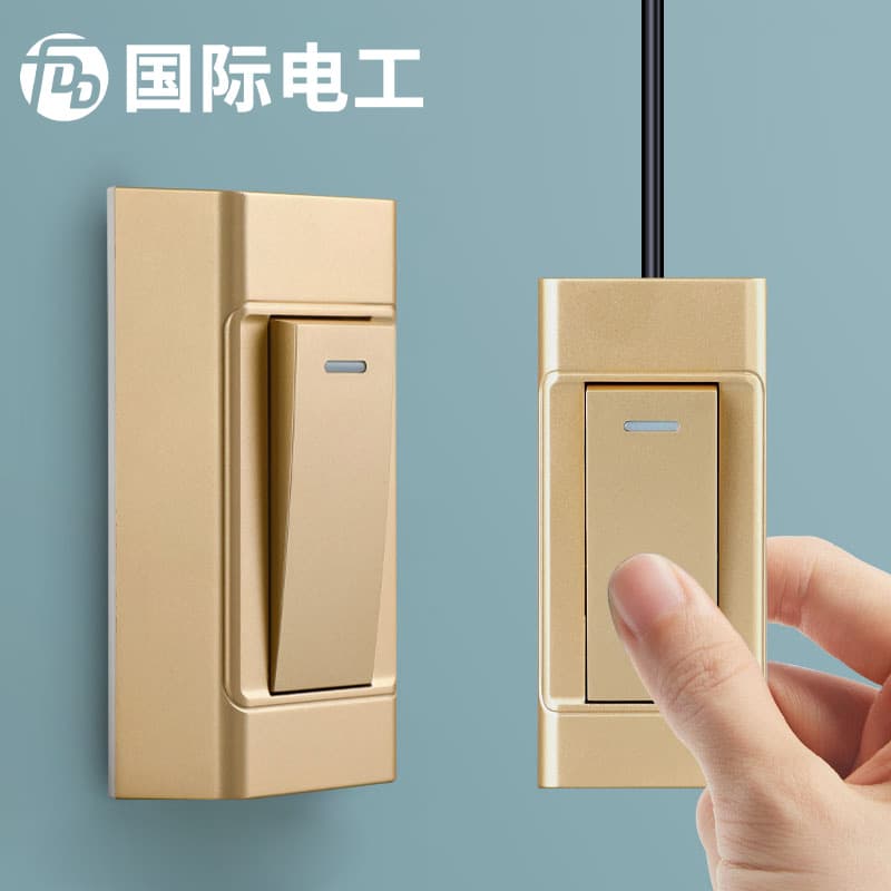 International Electrician Wall Bedside Switch Hand Pinch Dual Control Single Control Bedside Lamp Switch Surface Mounted Mini Button Small Switch