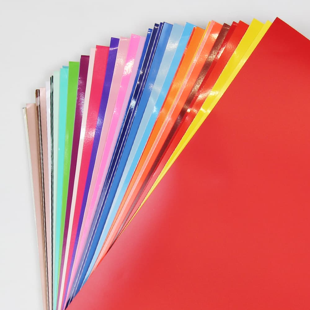 Glossy Solid Self-Adhesive PVC Vinyl for Cup Decals, Wall Stickers, Car Stickers, Craft DIY Lettering Film