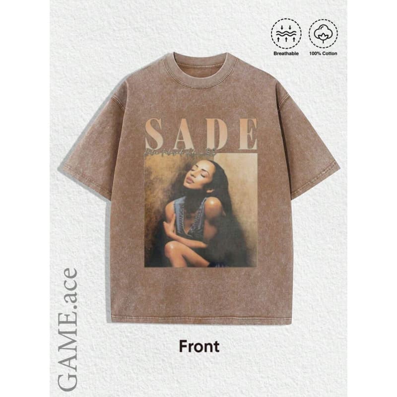 1Pcs Summer Tops, Swag Tee, Vintage Sade Graphic T-Shirt -