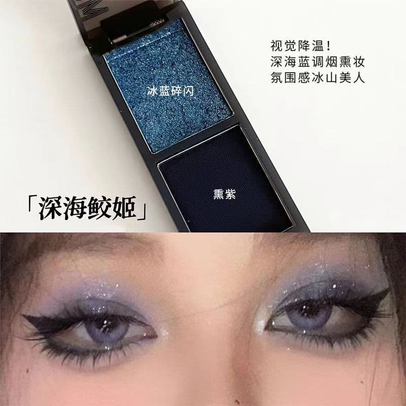 Biya Cool Pink Ink Dual-Color Eyeshadow Palette Pearl Matte Shimmer Low Saturation Earthy Smoky Makeup