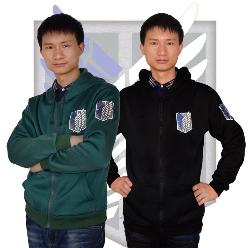 Halloween Cosplay Survey Corps Hooded Cardigan Attack on Titan Spring Jacket Men's Costume