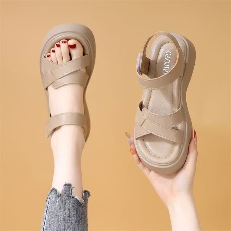 Women's Roman Sandals 2026 New Summer Style, Soft Sole Non-Fatigue Lightweight Anti-Slip Thick Sole Beach Shoes to Match Dresses