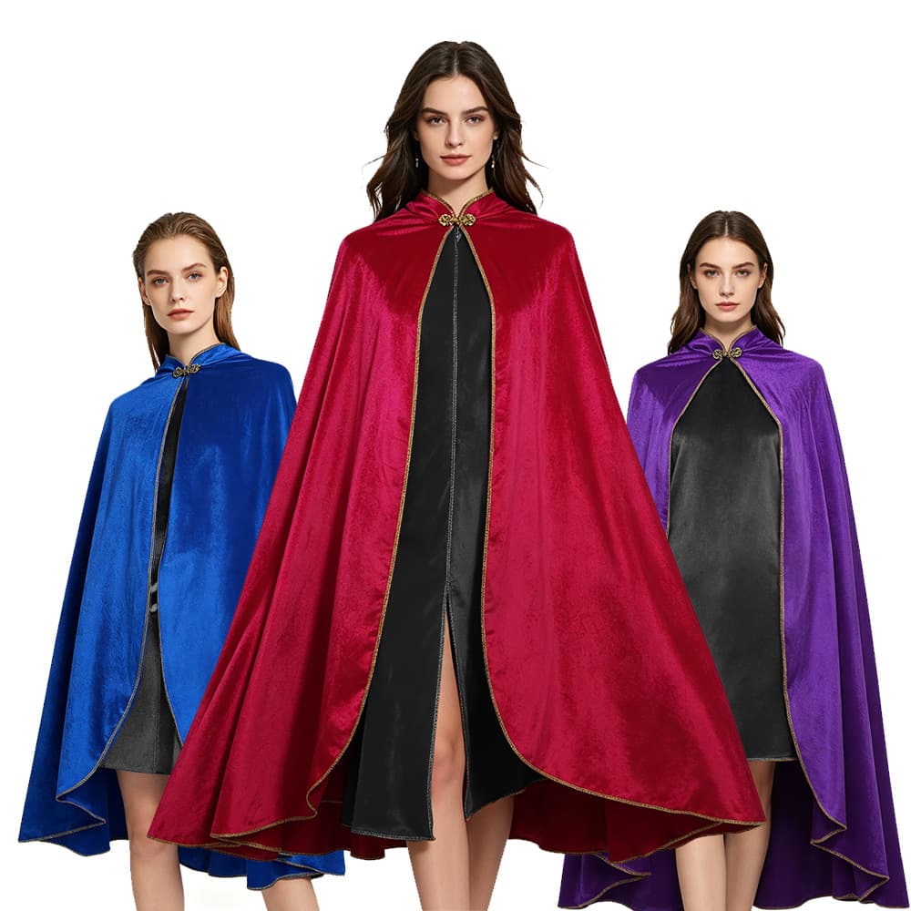 Foreign trade supply cross-border new cape Halloween party stand-up collar velvet clothes cape stage play performance costume