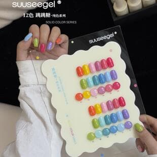 Suuseegel Pop Rocks 12-Color Nail Art Gel Set - New Trendy Colors for Beauty Expo and Nail Salons