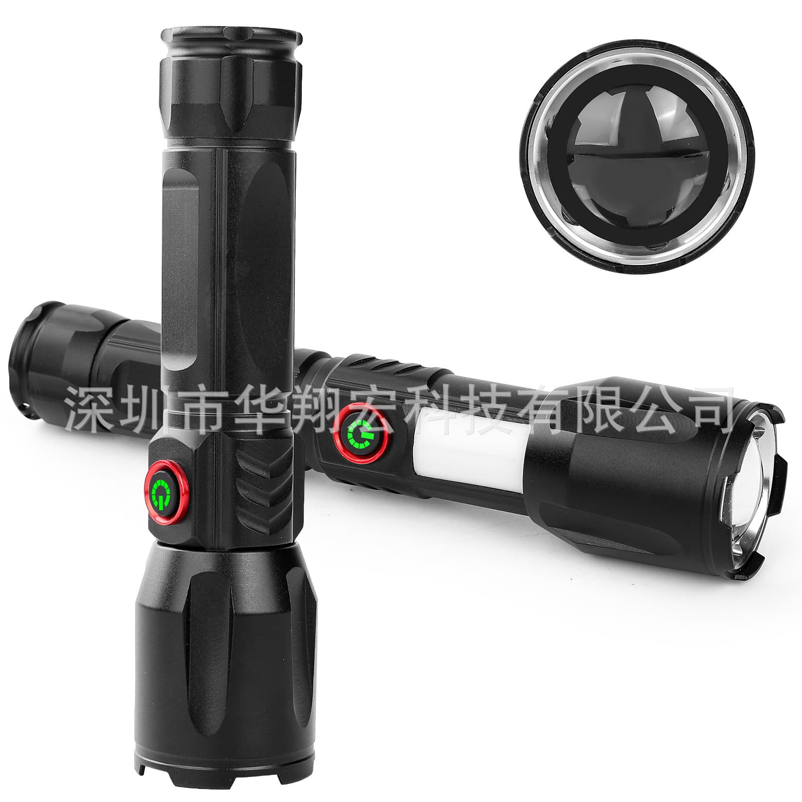 New Cross-Border LED White Laser 21700 Rechargeable USB Zoom Focus Long Range High Brightness Aluminum Alloy Flashlight