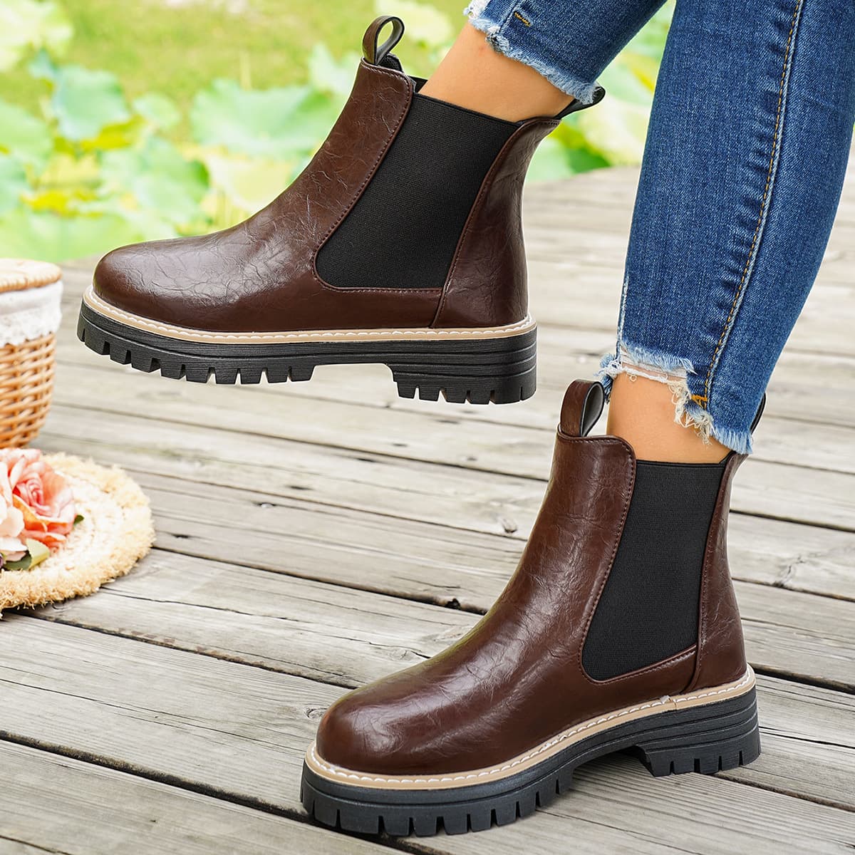British Style Martin Boots Women 2026 New Autumn Winter Single Boots Chelsea Slim Boots Winter Plus Size Thick Sole Short Boots