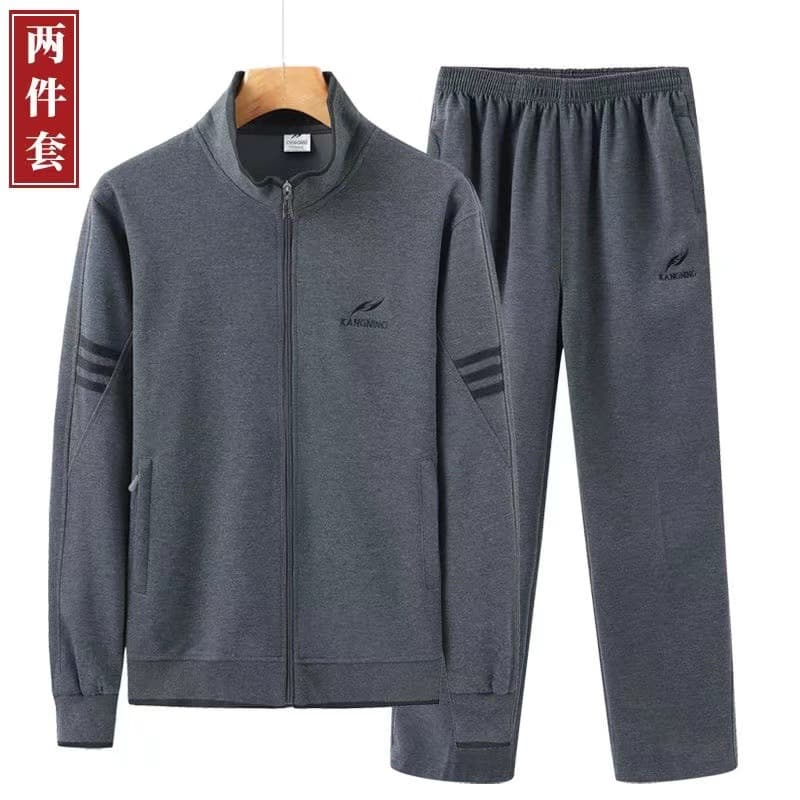 Middle-Aged Casual Wear Spring and Autumn Sports Suit Men's High-End Comfortable Dad Sportswear Set
