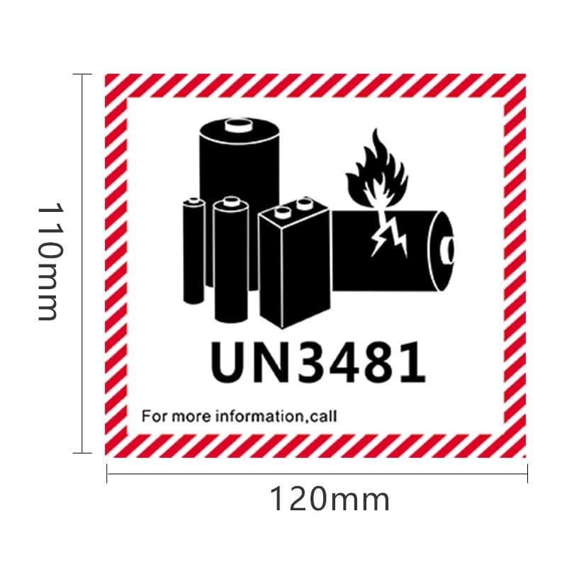 Lithium Battery Aviation Warning Labels, Fireproof Shipping Sealing Stickers UN3481/3091