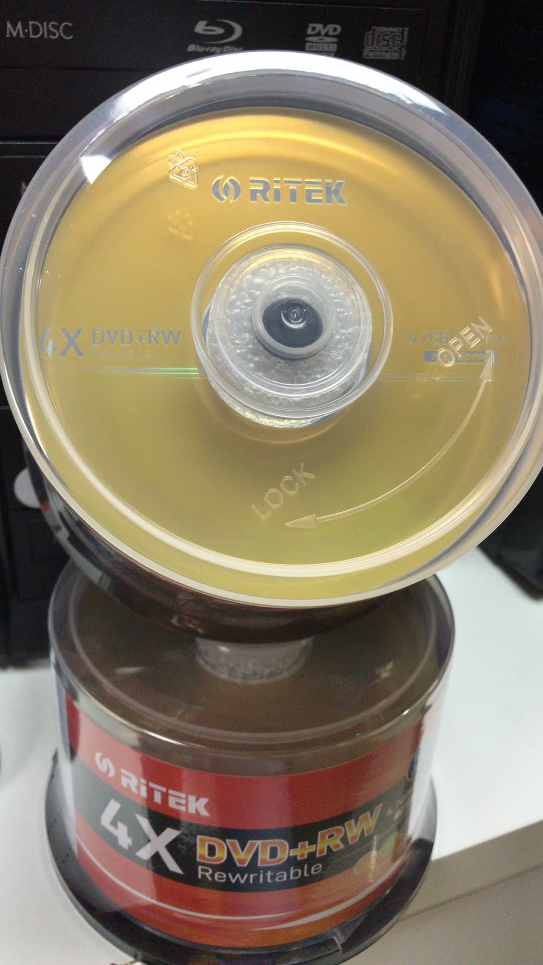 Ritek RITEK Rewritable DVD+RW 4.7G Blank Discs Recording Discs, 50-Piece Spindle